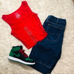 Cropped saftey pin shirt!